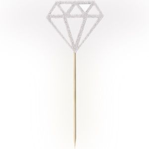 🍄Diamond Glitter Food Pick Cupcake Topper Bridal Shower Bachelorette Party